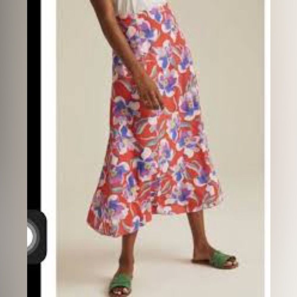 Long‎ tall sally red floral skirt 6